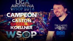 Gastón "Gager_Sp" Koellner se va a disputar el Evento Principal de la WSOP gracias a 888Poker